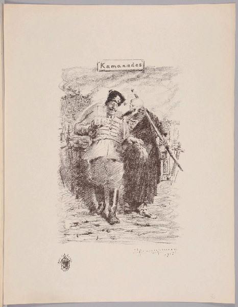 Kamarades (titre inscrit) ; Herr Professor (titre inscrit, remarque lithographiée dans la marge)