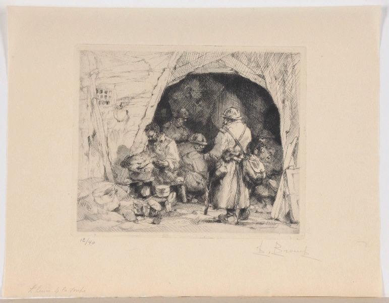 Carrière de Soissons : le cuisinier (titre attribué) ; L'Heure de la soupe (titre inscrit, titre collection Lemétais)