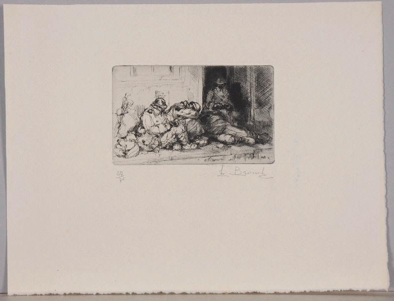 En attendant le train (titre d'après catalogue Lemetais)