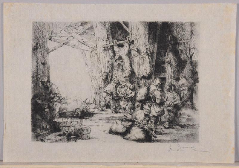 La Boucherie militaire (titre attribué) ; Soldat chez les équarisseurs (ancien titre)