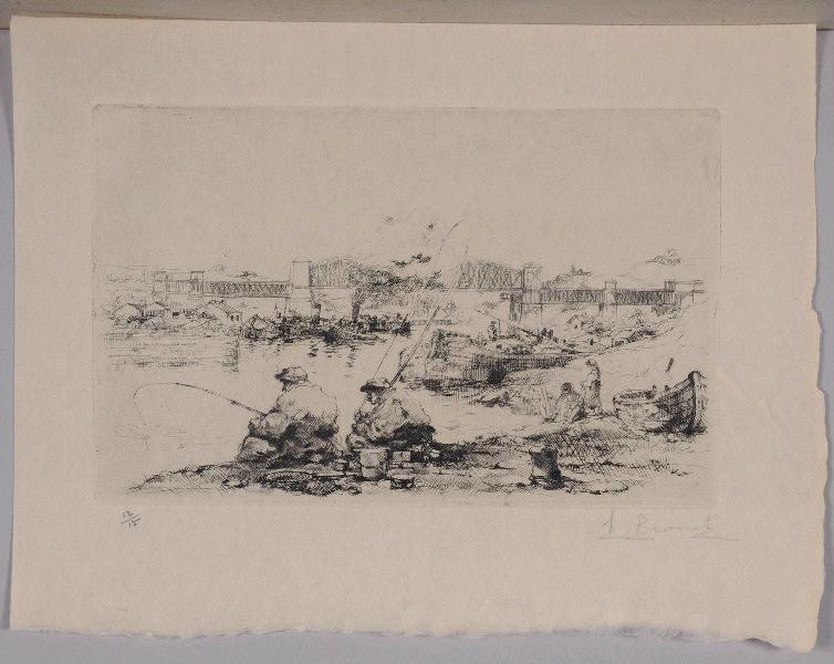 Les G.V.C. - La pêche, Conflans-Fin-d'Oise (titre d'après catalogue Lemetais)