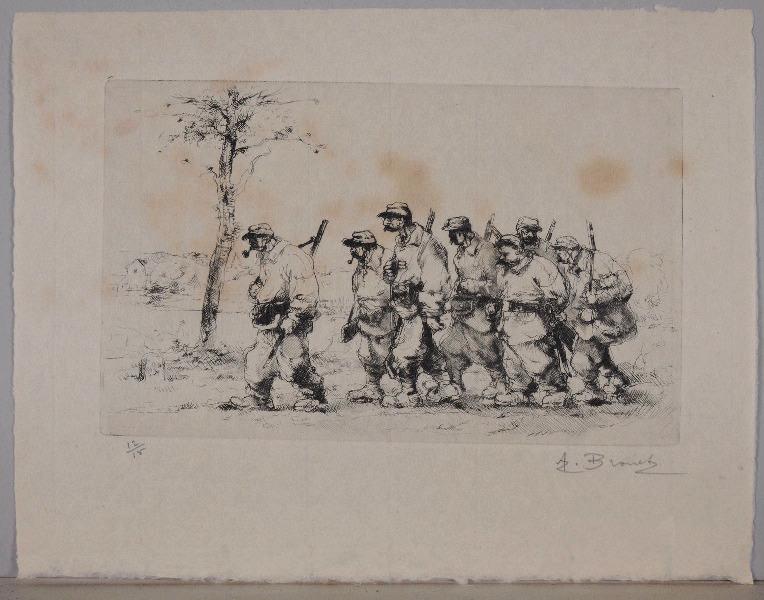 Les G.V.C. - Le départ pour l'exercice (titre d'après catalogue Lemetais)