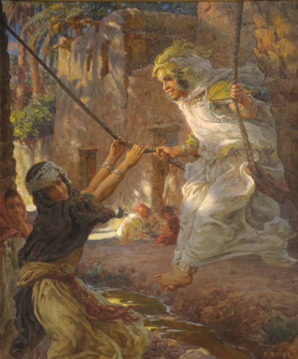 La Balançoire (titre attribué) ; Jeunes filles se balançant entre les Palmiers (ancien titre attribué)