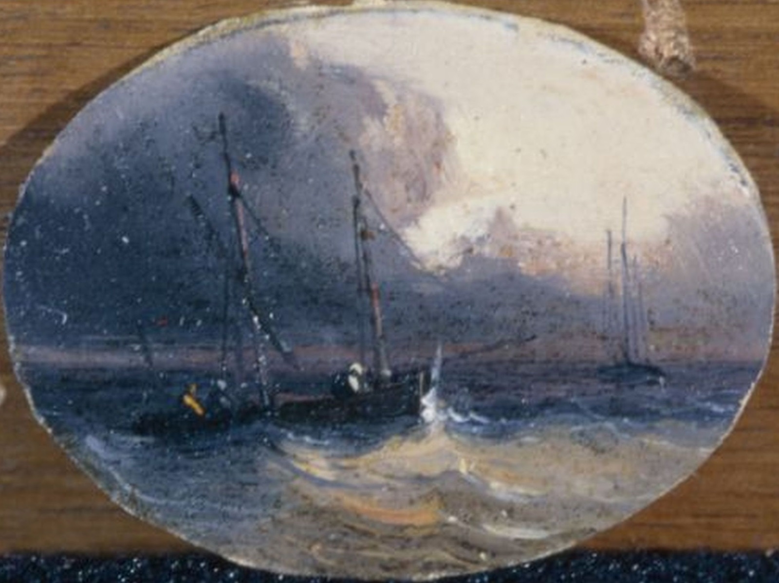 Marine par temps sombre ; miniature