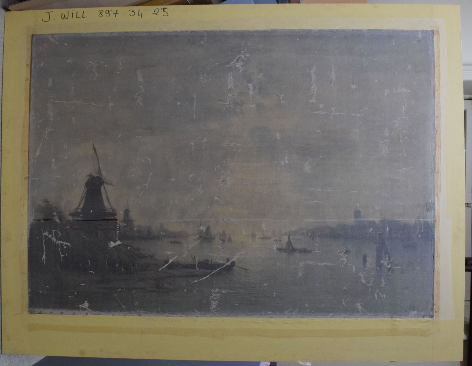 Le matin : la Meuse à Dordrecht (Hollande) (titre attribué)