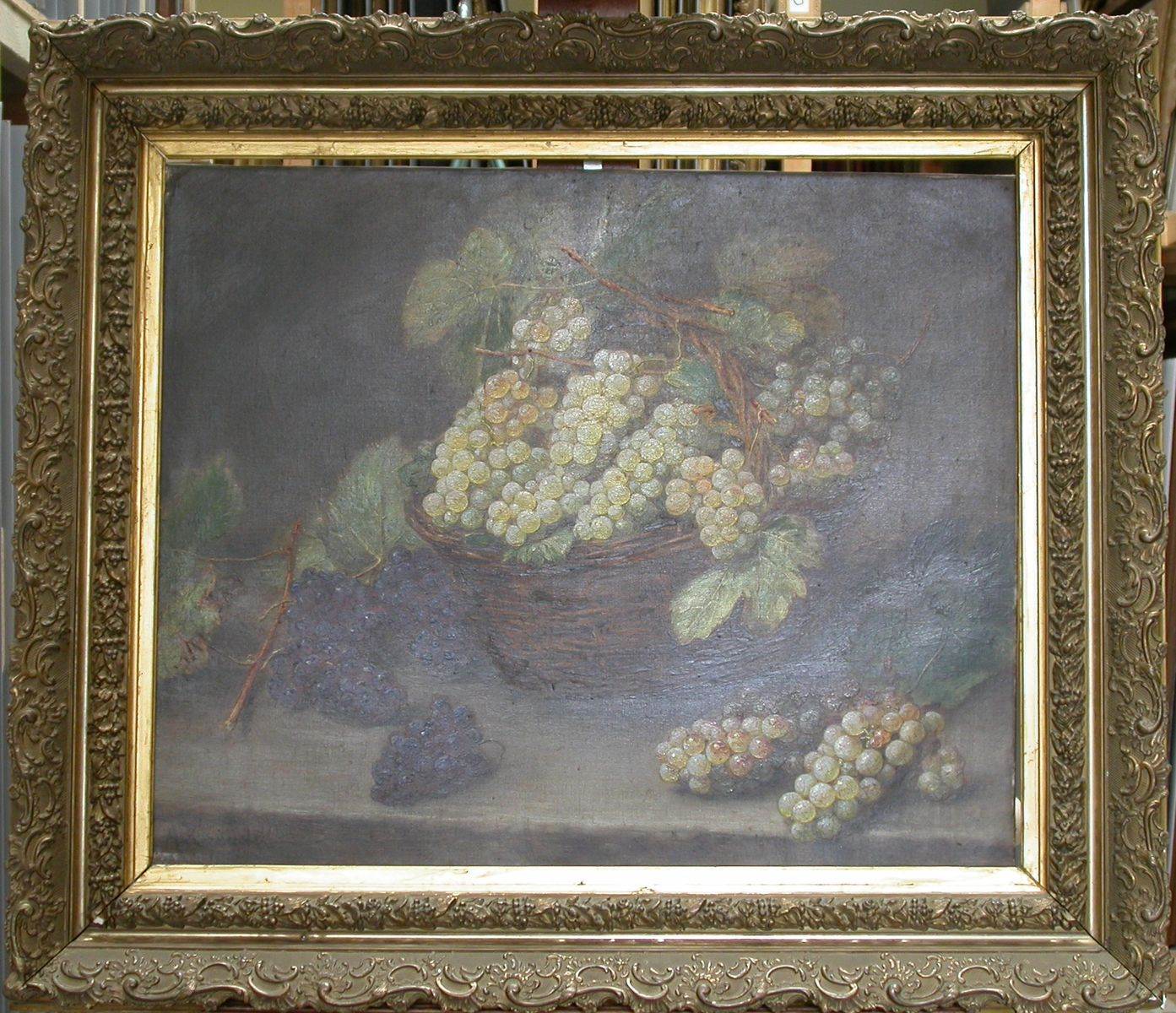 Nature morte, panier de raisins (titre attribué)