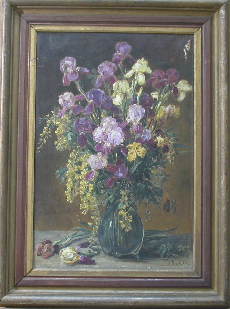 Vase, iris et cytise (titre attribué)