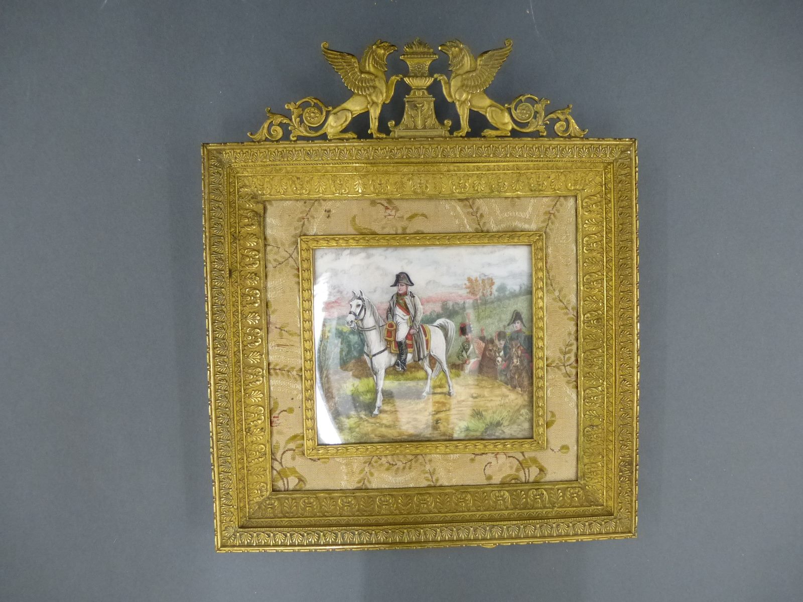 Napoléon à cheval ; miniature