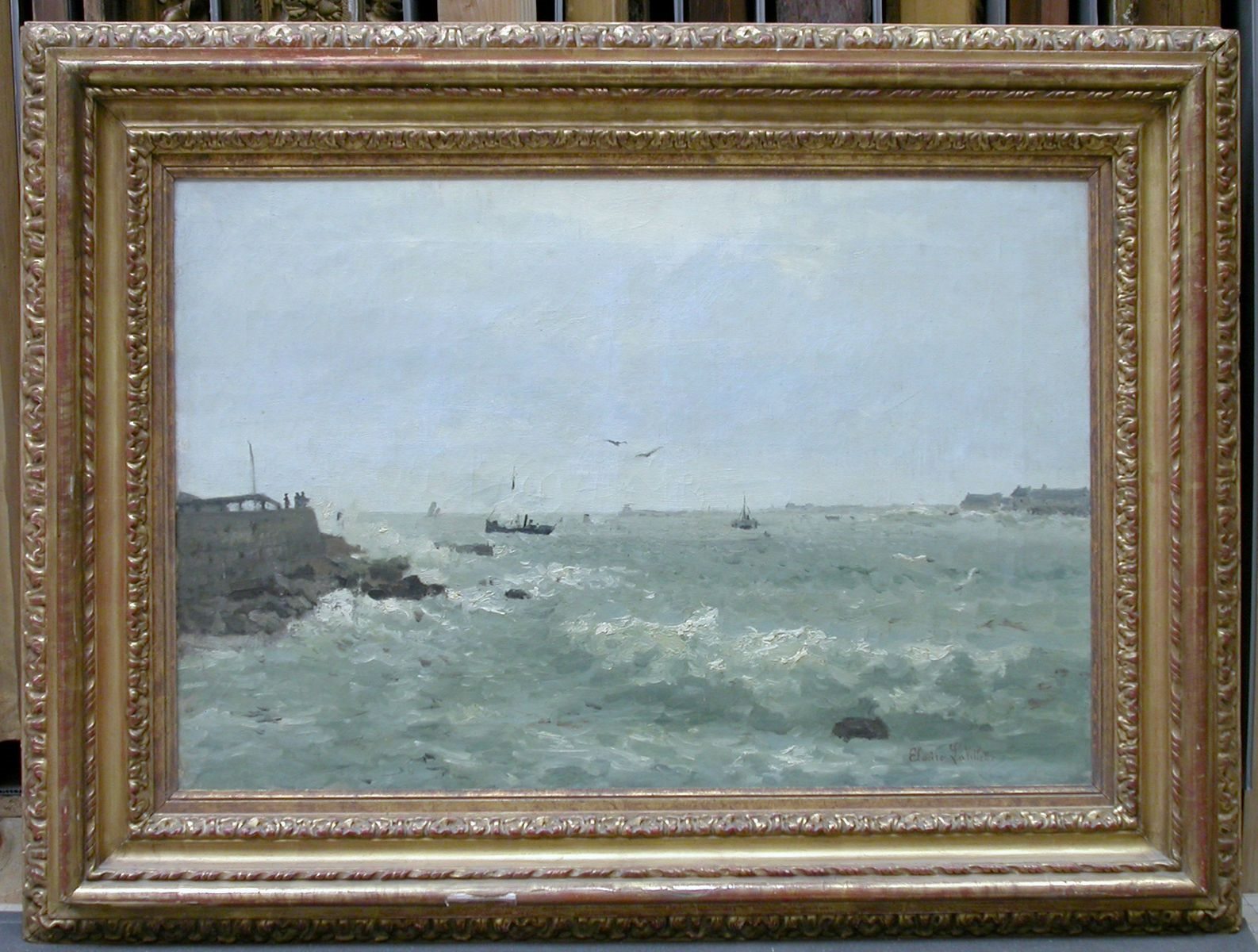 La passe de Gavres à Port-Louis (titre attribué) ; La Passe de Gâvres (Port-Louis) (ancien titre attribué)