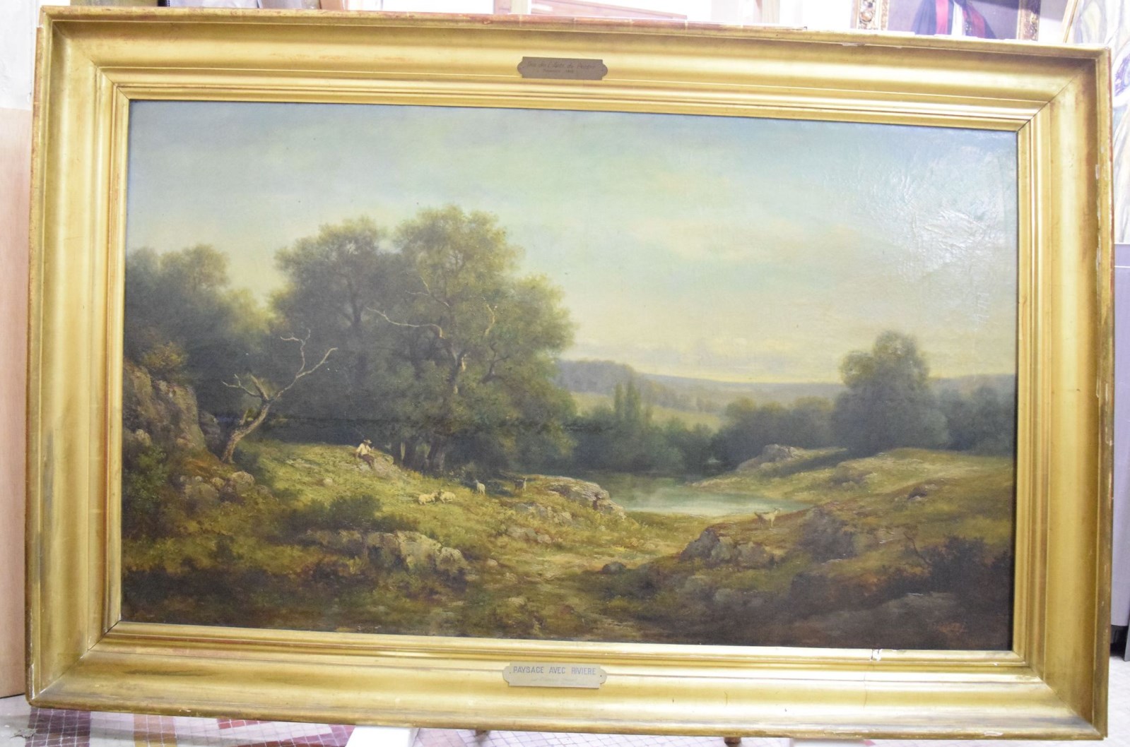 Paysage avec rivière (Environs de Rochefort)