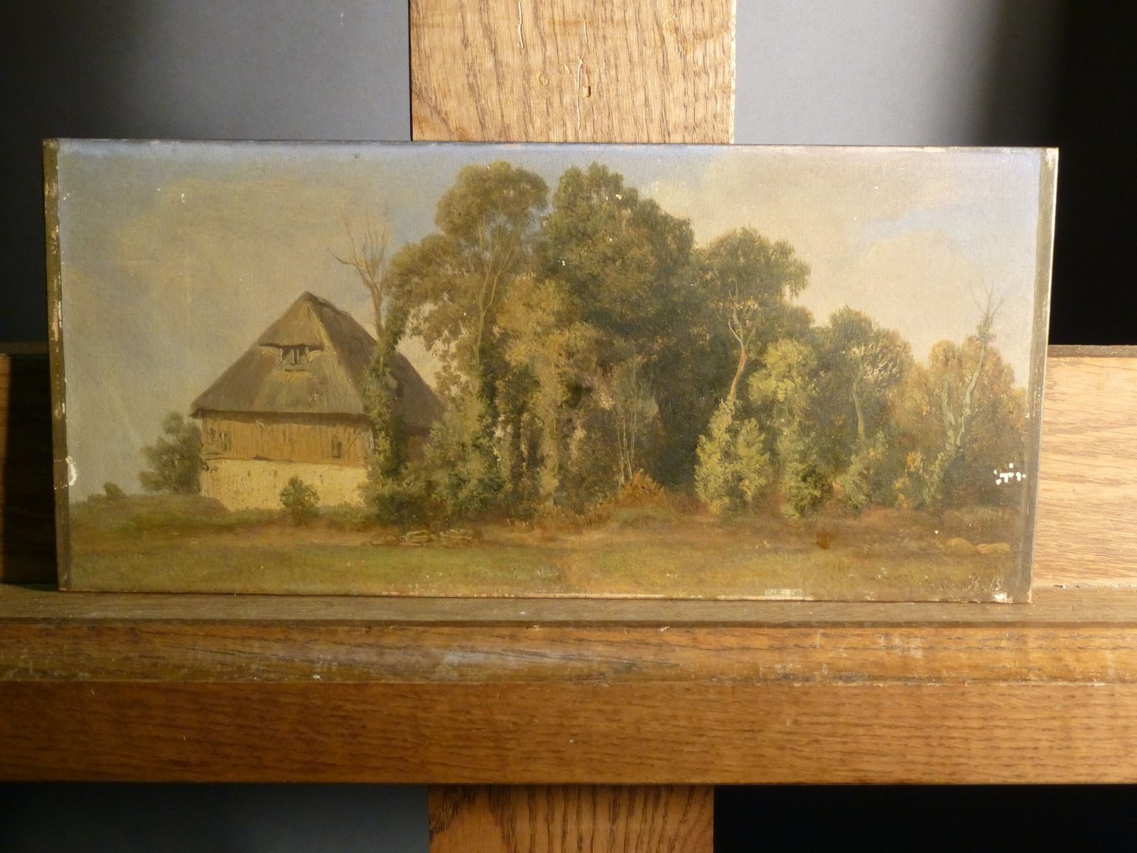 Chalet à côté d'un bois (titre inscrit à l'inventaire) ; Paysage avec vue de chalet