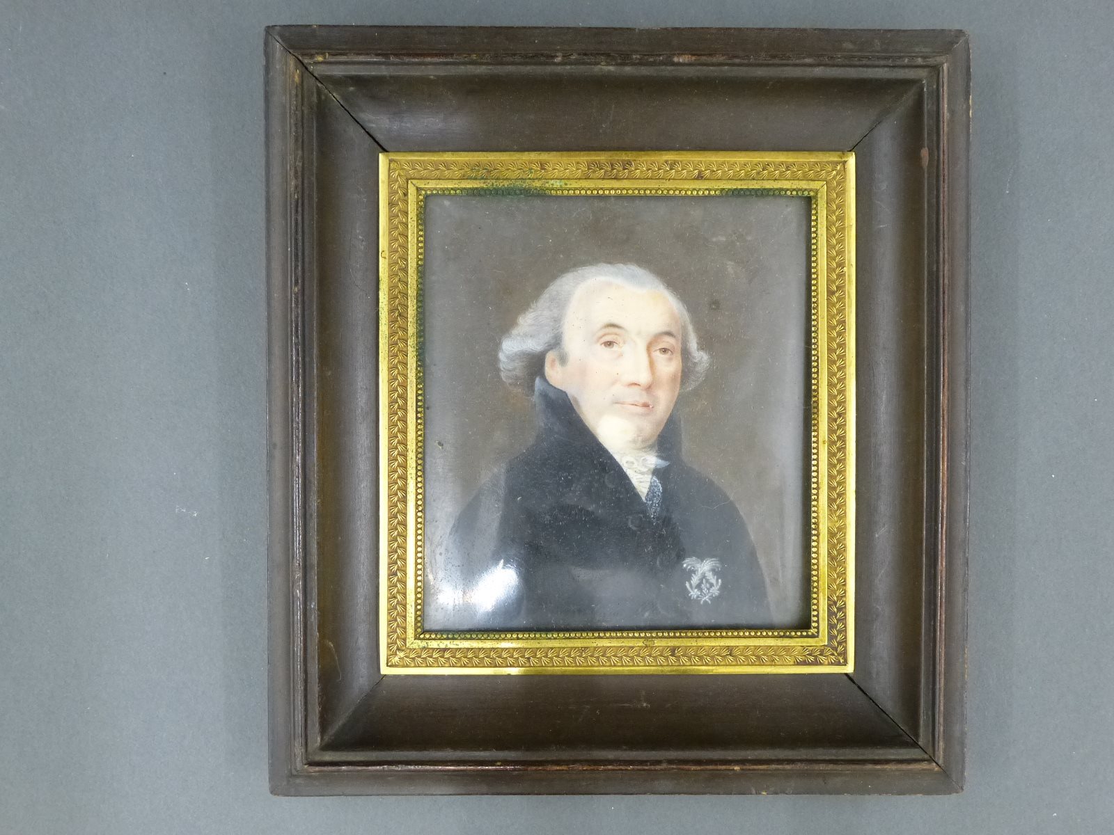 Portrait d'homme anonyme ; miniature