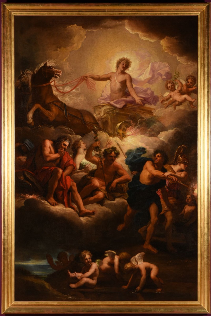 Apollon et le char du soleil (titre attribué) ; Apollon et le char du soleil avec l'assemblée des Dieux (titre attribué) ; L'assemblée des Dieux (titre inscrit à l'inventaire) ; Prométhée dans l'Olympe ; Les Dieux de l'Olympe