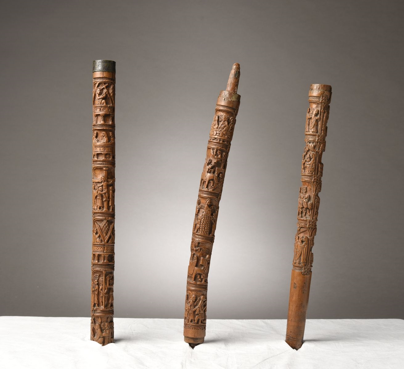 Bâton dit de Saint-Gibrien : Secundus ; Partie supérieure du bâton dit de Saint Gibrien (titre inscrit à l'inventaire) ; hampe