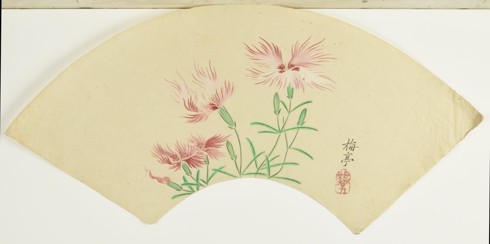 Éventail à décor de fleurs (titre attribué)