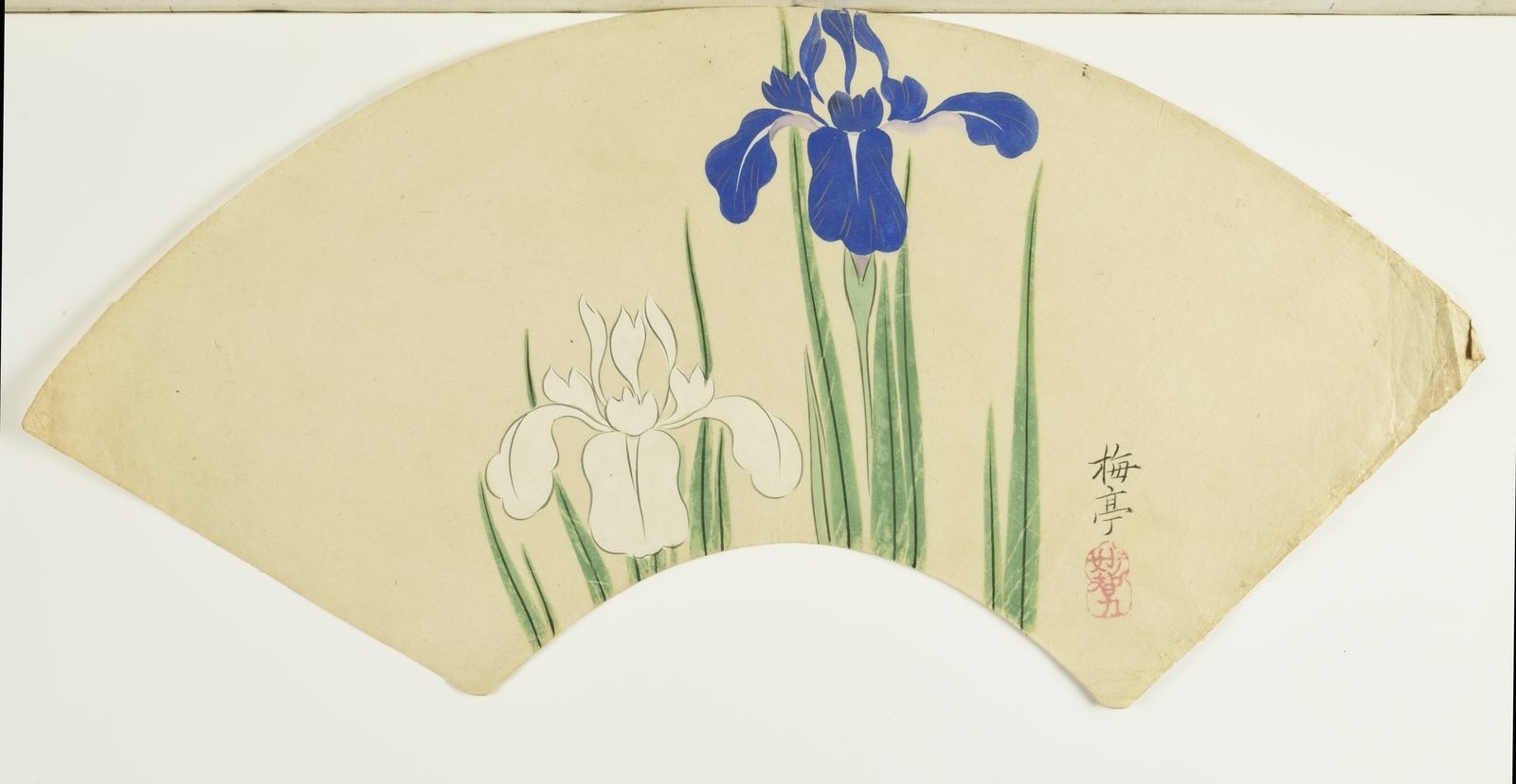 Éventail à décor de fleurs (titre attribué)