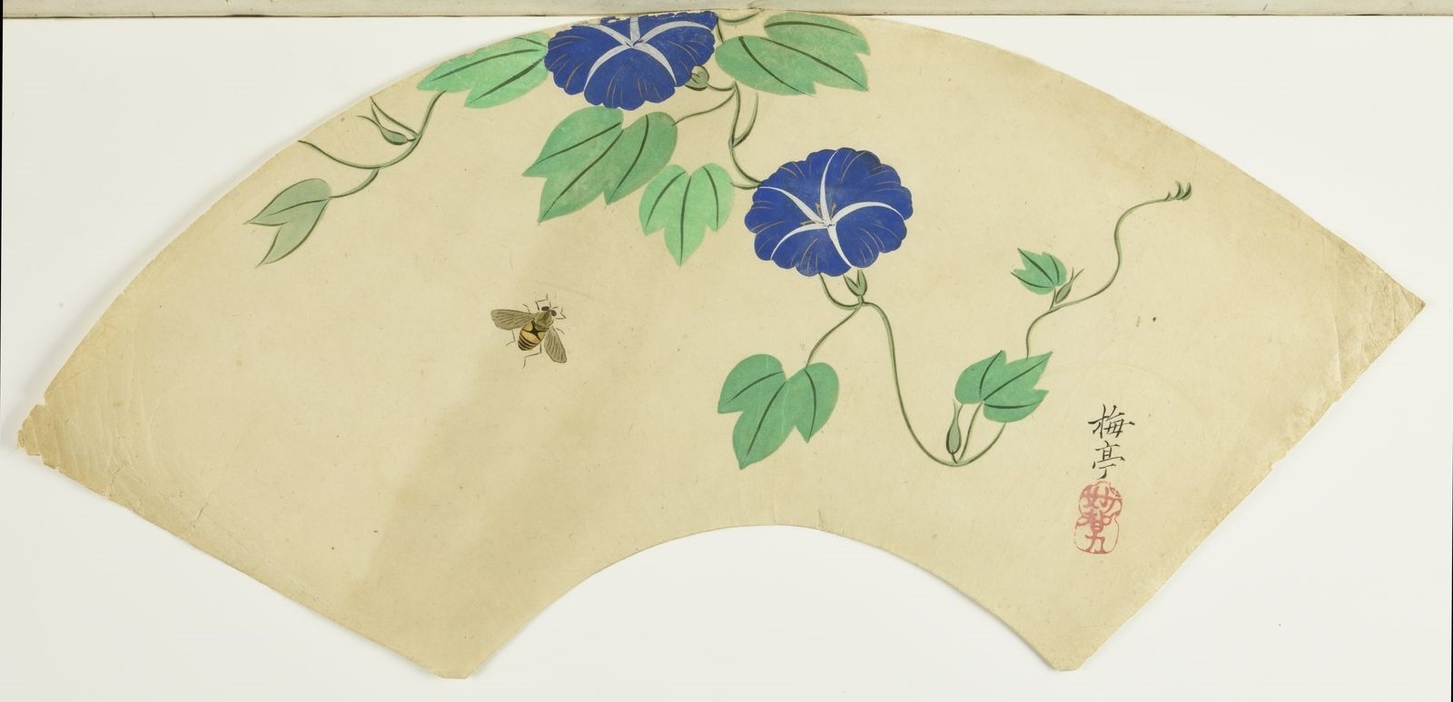 Éventail à décor de fleurs (titre attribué)