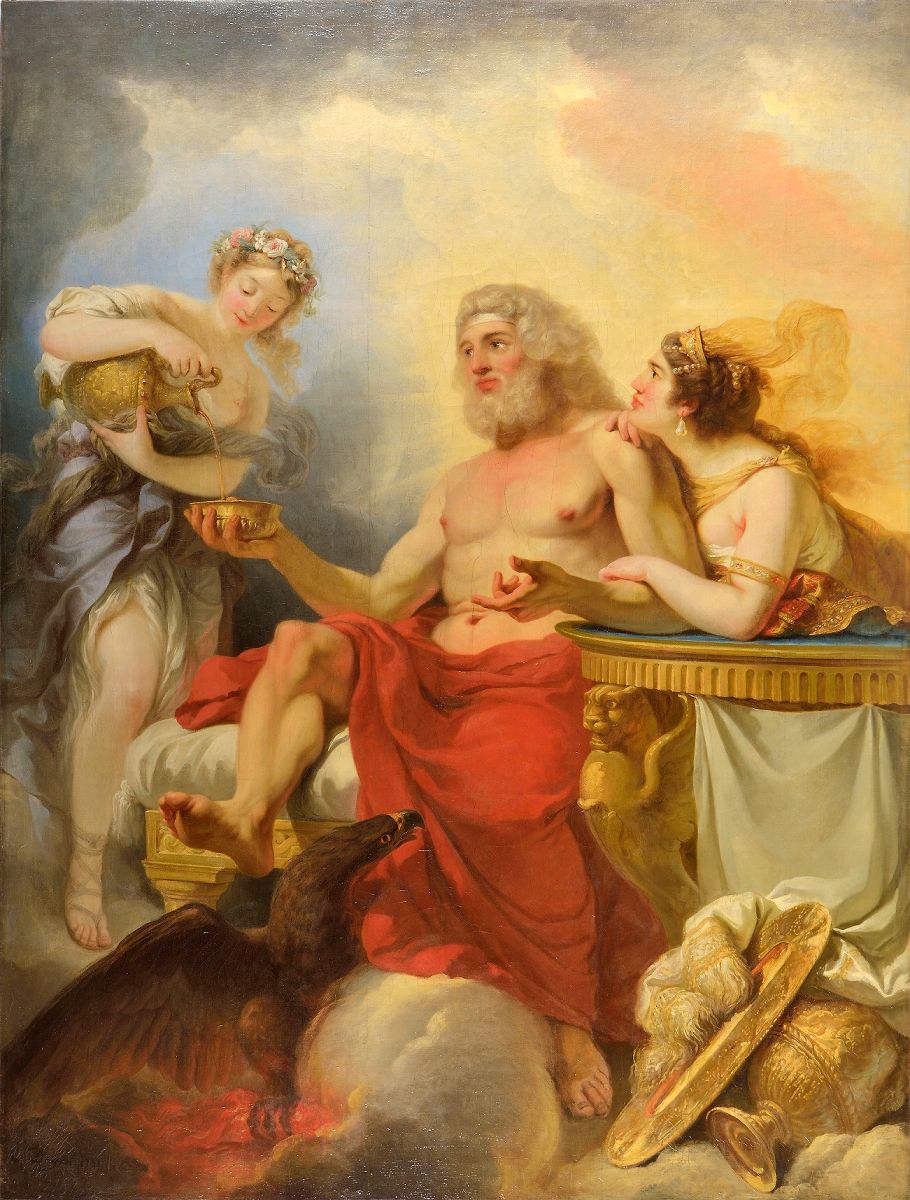 Jupiter et Junon recevant d'Hébé le nectar