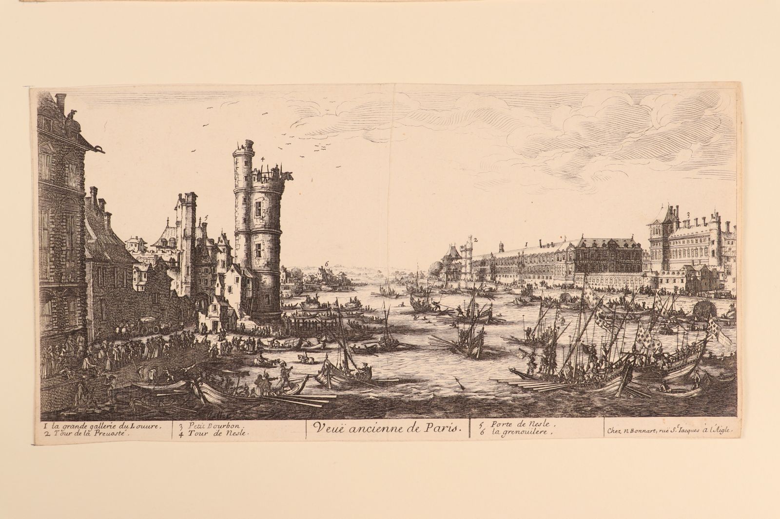 Les deux grandes vues de Paris - Vue du Louvre