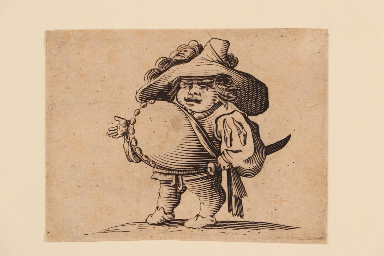 Les Gobbi - Homme au gros ventre orné de boutons