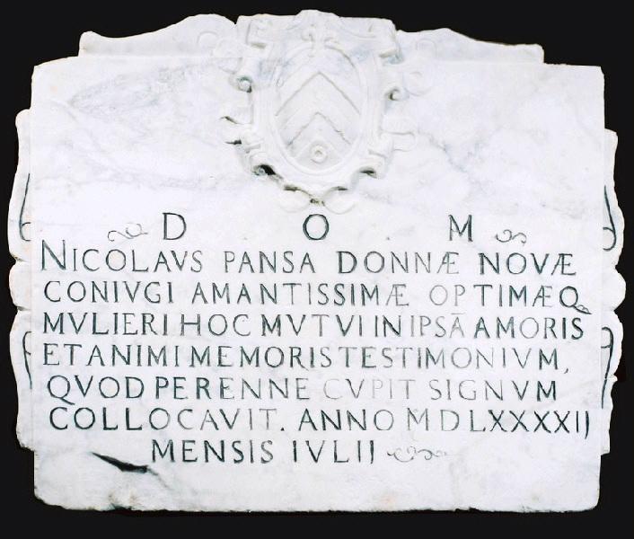 Epitaphe de Dame Nova Pansa