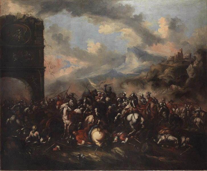 Choc de cavalerie ; Bataille ; Scène représentant des cavaliers (ancien titre)