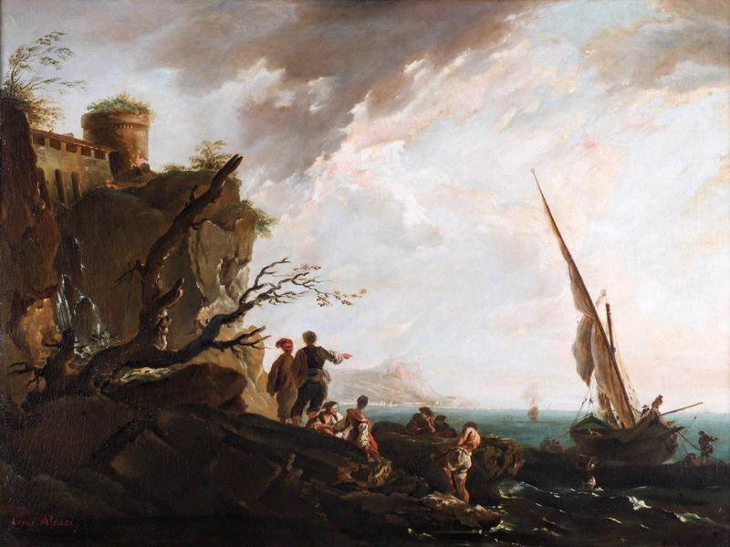 Marine, retour de pêche ; Paysage de marine (autre titre)
