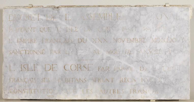 Décret du 30 novembre 1789 ; Dédicace au gouverneur Giovan Battista Lazagna