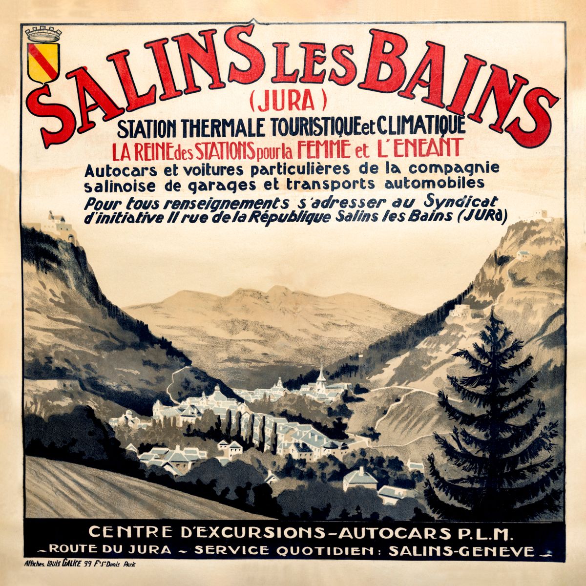 Affiche touristique Salins