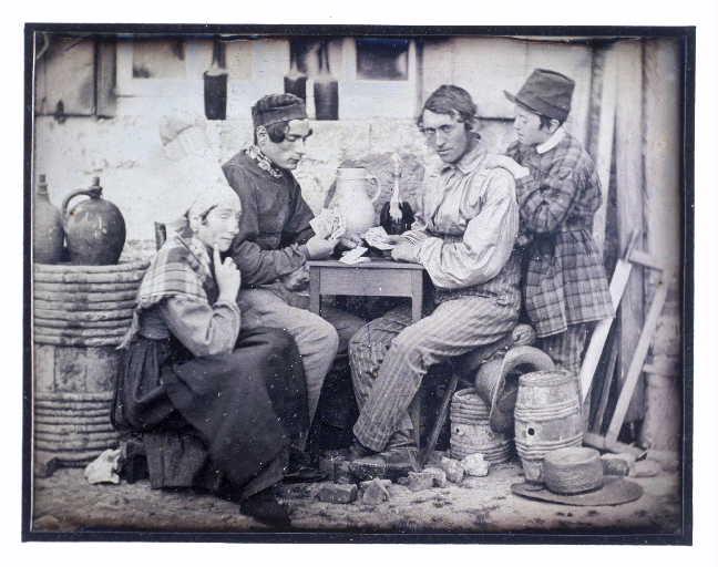 La partie de cartes (à gauche Louis Dodier)