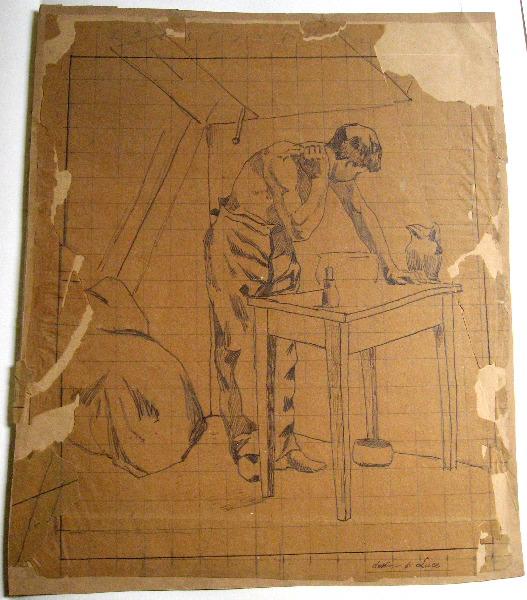 Jeune homme à sa toilette