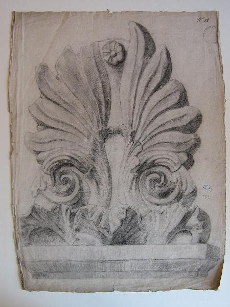 Dessin d'architecture : palmette (Titre attribué)