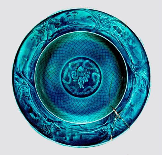 Assiette à décor de paysages