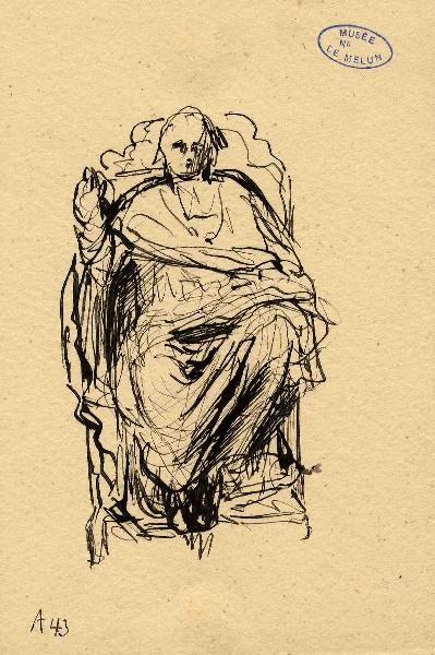 Esquisse pour la tombe de Monseigneur David