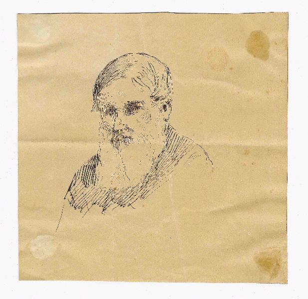 Croquis de tête pendant les séances de l'Institut (titre attribué)