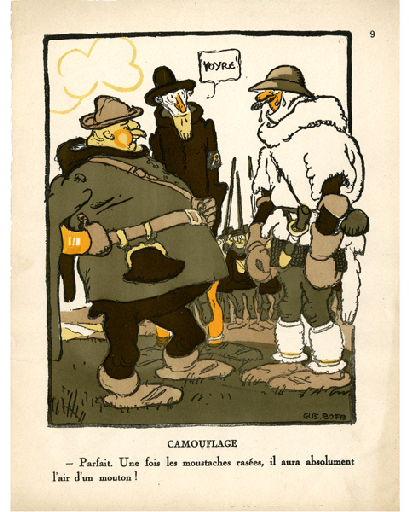 Livre de la Guerre de Cent Ans (Le) : camouflage - Parfait. Une fois les moustaches rasées, il aura absolument l'air d'un mouton !