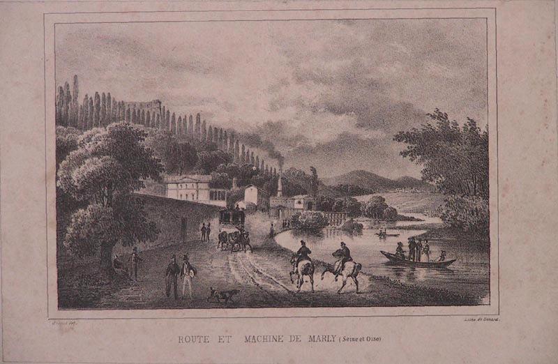 Route et machine de Marly-le-Roi (Seine et Oise)