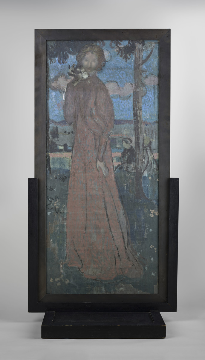 Portrait d'Yvonne Lerolle, esquisse double-face ; a) Yvonne Lerolle en trois aspects. (titre du registre d'inventaire, recto) ; b) Yvonne Lerolle en trois aspects. Esquisse. (titre du registre d'inventaire, verso)