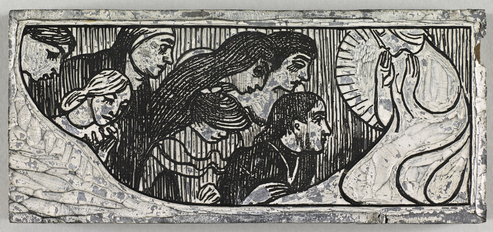 Toutes les amours de la terre (bois d'impression pour l'illustration de "Sagesse") ; "Toutes les amours de la terre", Bois gravé pour "Sagesse" (titre du registre d'inventaire)