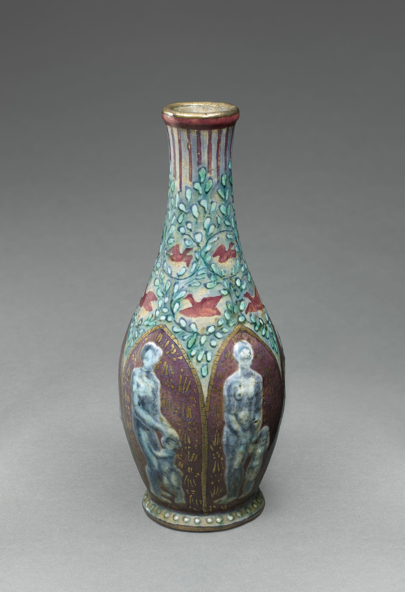 Petit vase à figures de femmes et enfants