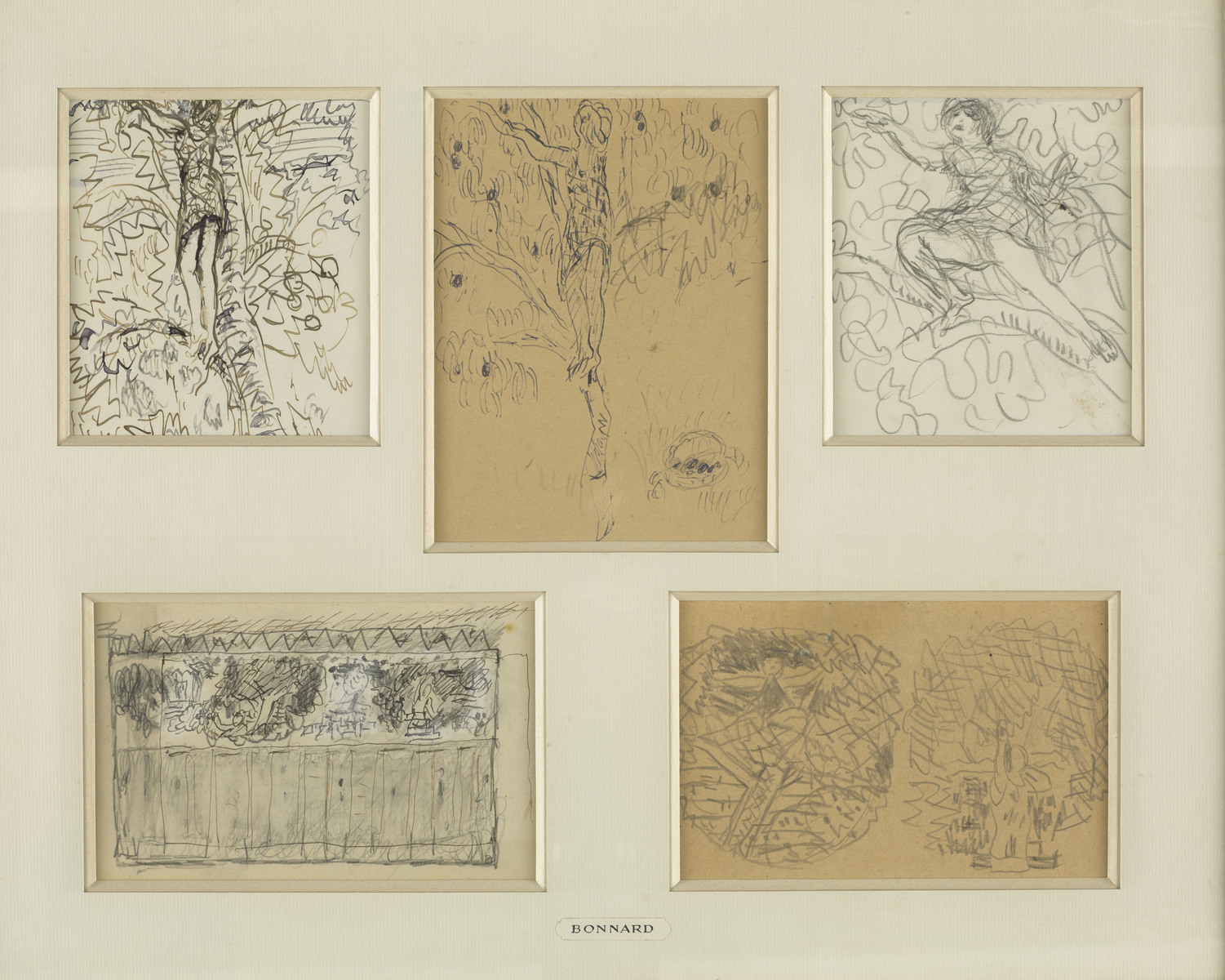 La Cueillette des fruits, étude d'ensemble de composition ; Etude d'ensemble de composition du projet de décoration "La cueillette des fruits" (titre du registre d'inventaire)