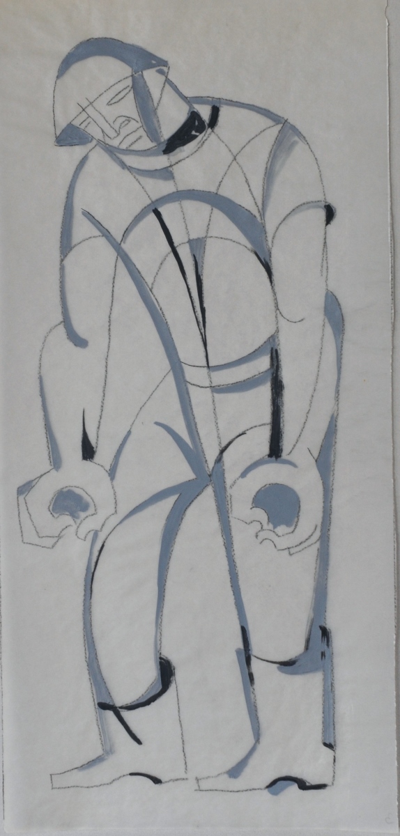 [Ouvrier aux poings serrés]