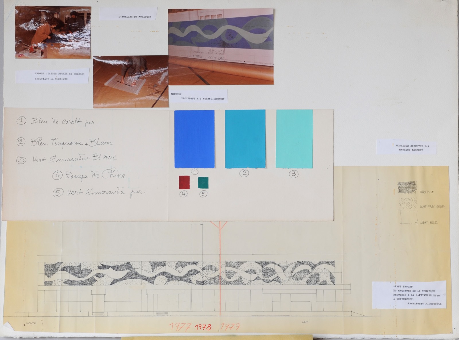 [ Mosaïque Esso bleue Gravenchon ]