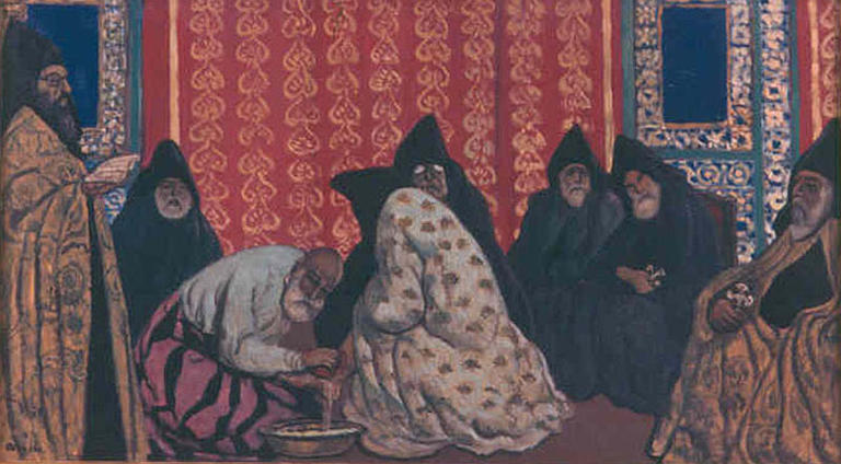 Juif, lavement des pieds à Jérusalem