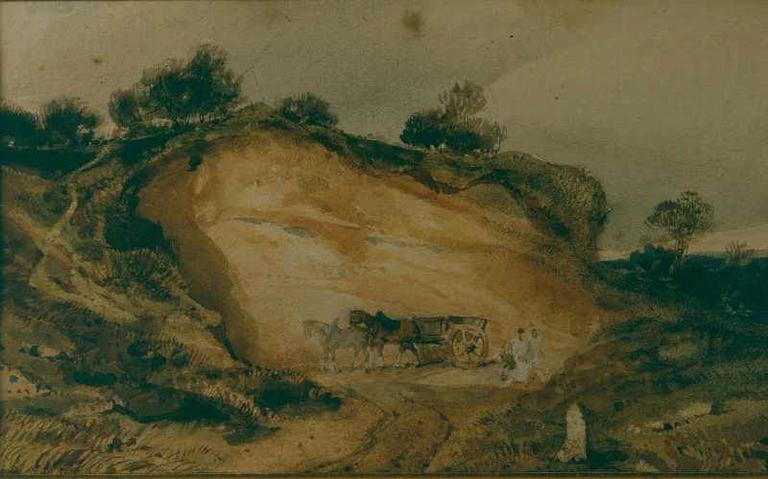 Carrière de sable avec tombereau