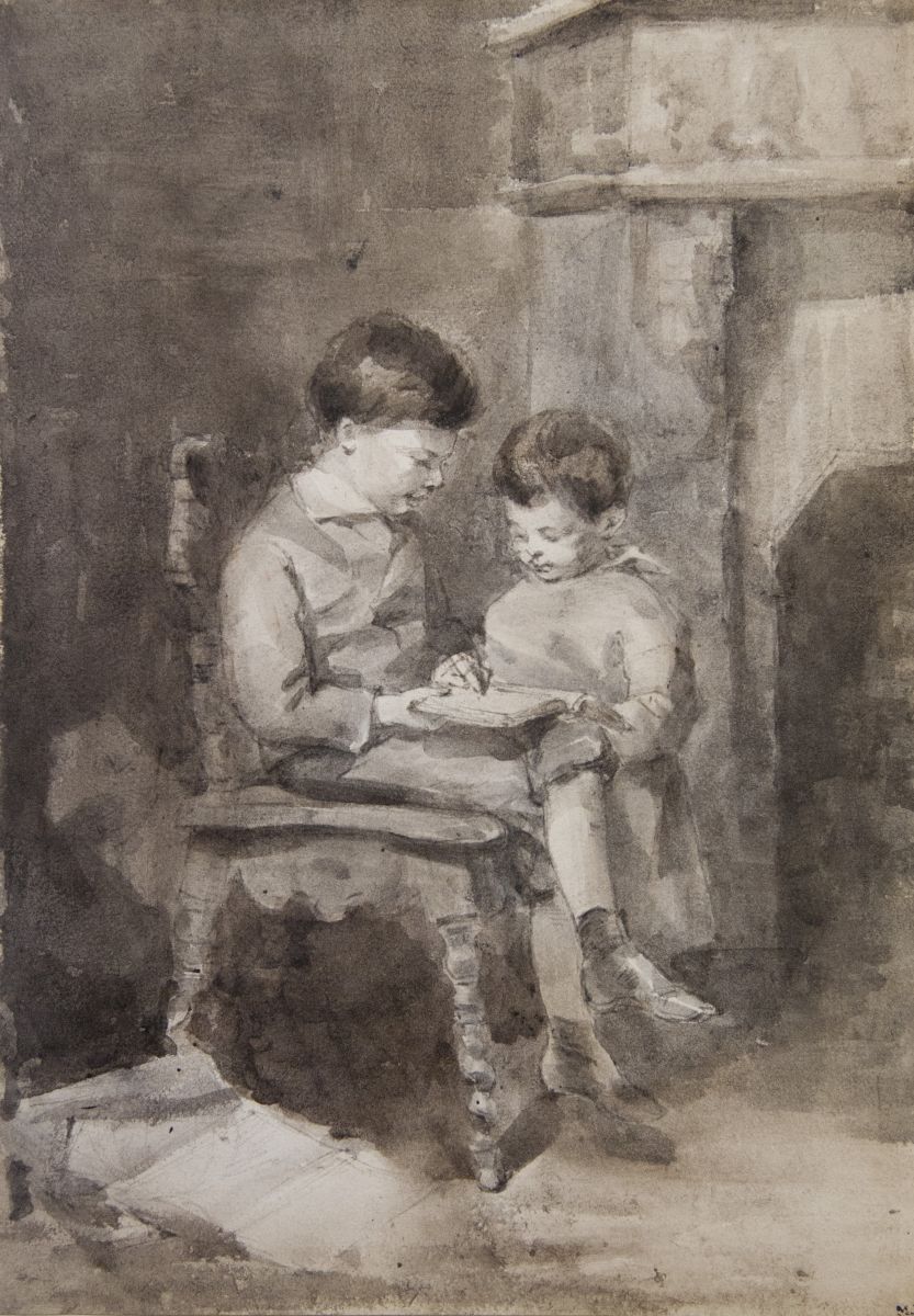 Louis et Georges Lacombe, enfants, à Versailles