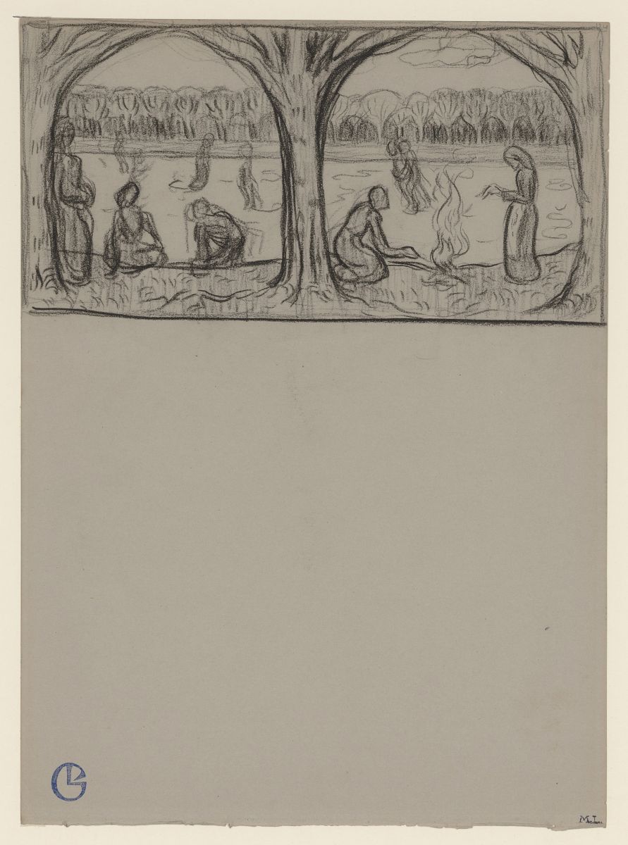 Étude pour "l'Hiver", décoration pour la maison de Mme Wenger au 18, rue Albert Joly à Versailles