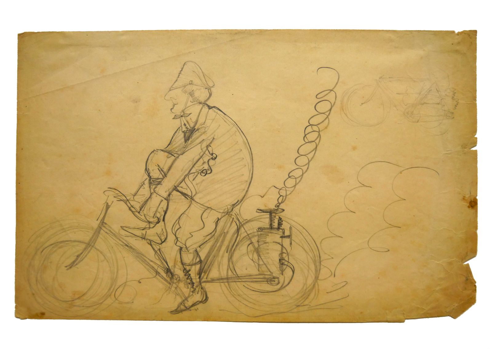 Jean Bertrand (1887-1960) à bicyclette