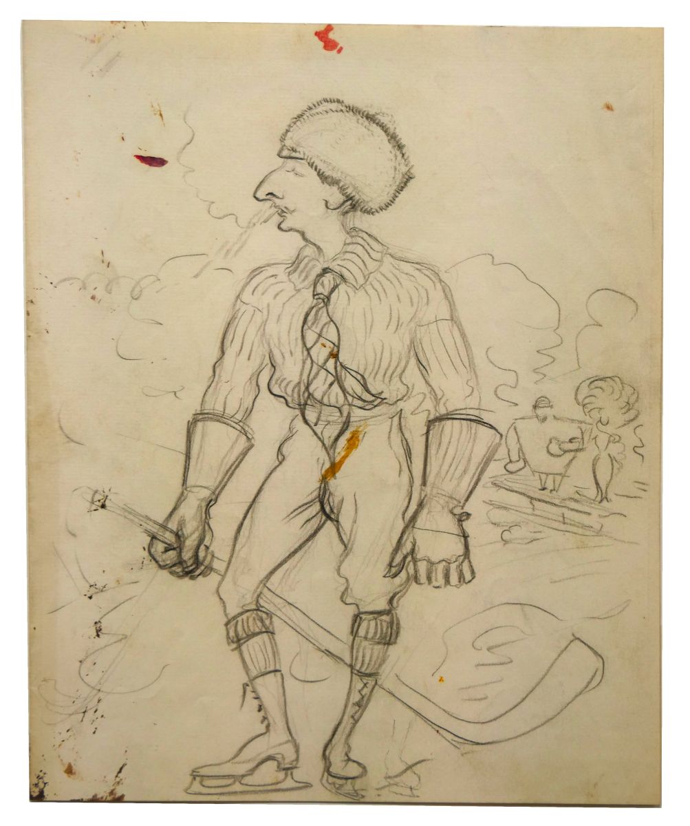 Jean Bertrand jouant au hockey sur glace à Versailles