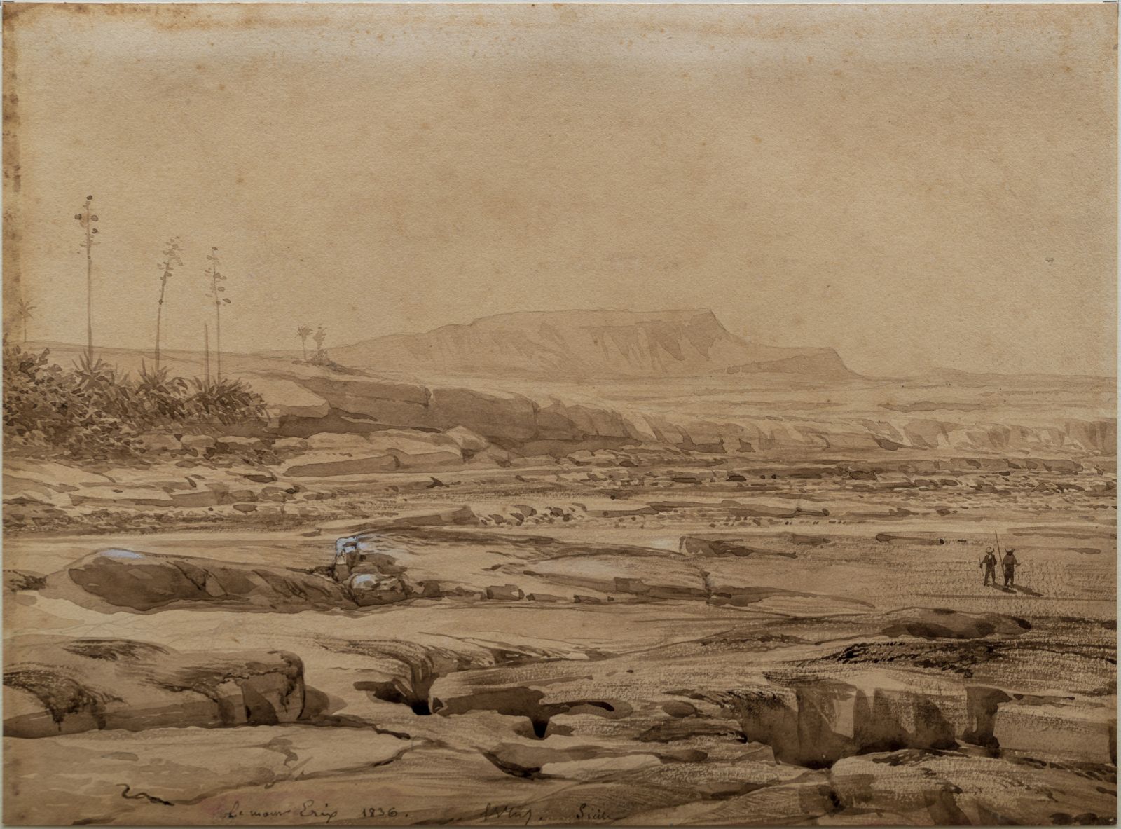 Paysage de Sicile avec vue du mont San Giuliano